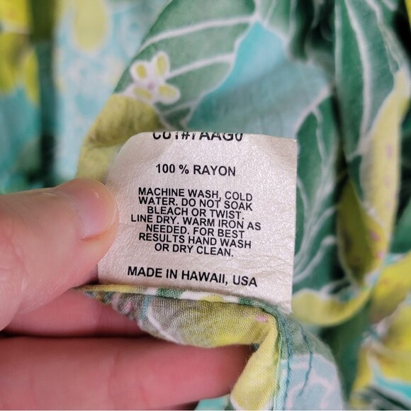 Jams World tigrus Hawaiian floral print button front short sleeve shirt top - Picture 7 of 7